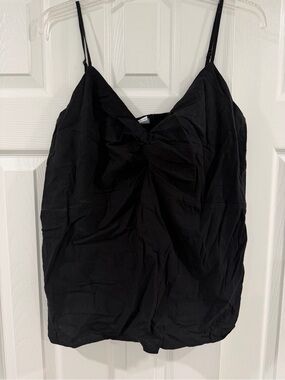 Old Navy Black Twist-Front Spaghetti Strap Women's Top